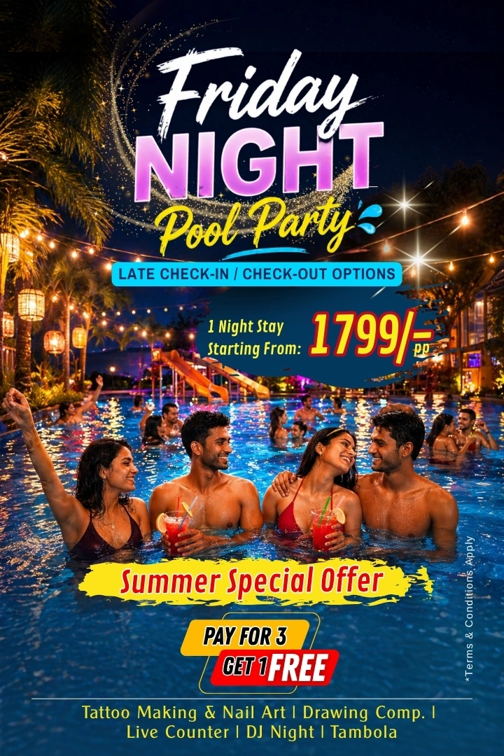 friday pool party resort stay